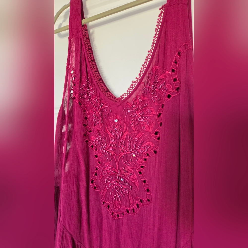 Free People Intimately Tunic With Sequins And Braided Sides